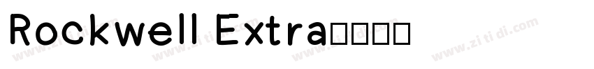 Rockwell Extra字体转换